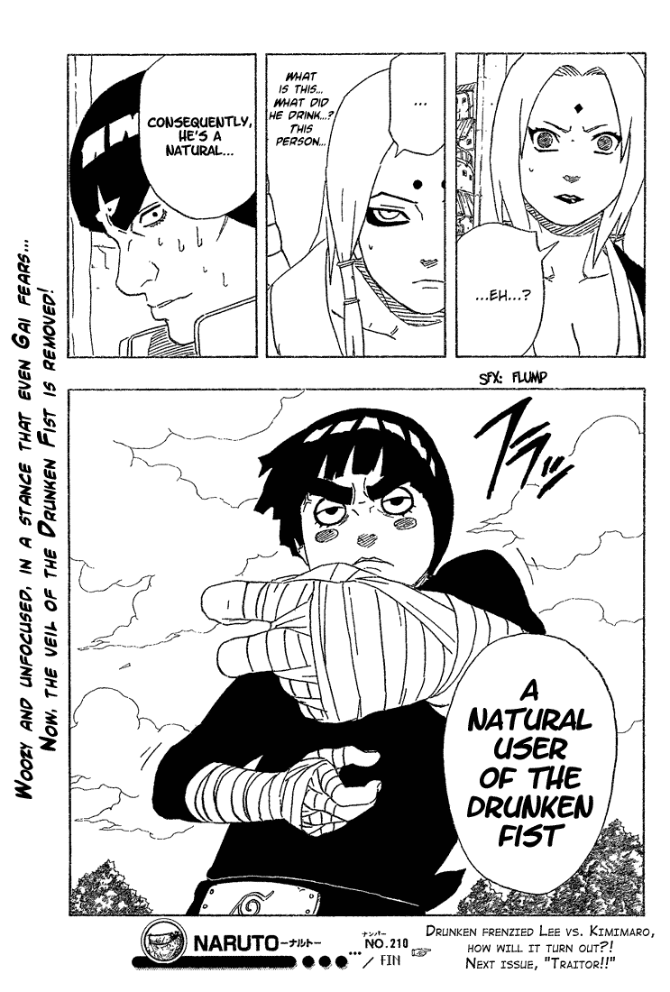 Naruto Shippuden, Vol.24 , Chapter 210 : Lee's Secret - Naruto Manga Online